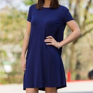 Piko 1988 The Perfect Piko Short Sleeve Swing Dress‎ in Navy Size Small